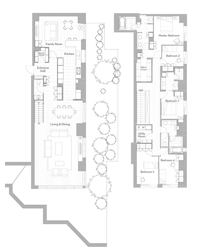 Floorplan of 5 Bedroom Garden Duplex