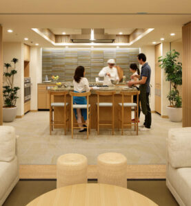 Private kitchen in the club lounge