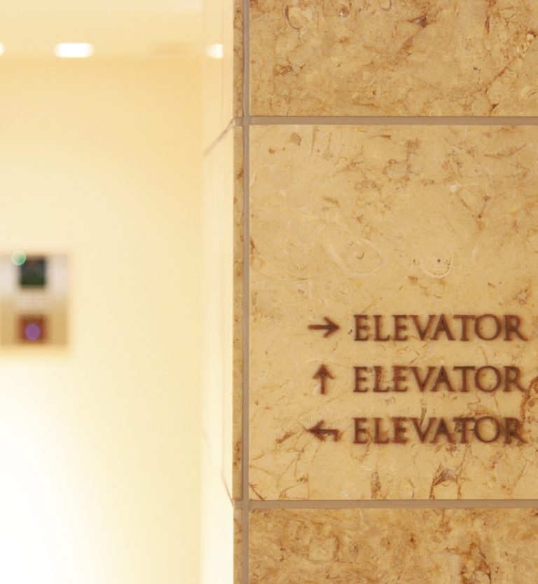 Wall sign of common area